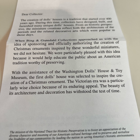 Rare! Bing & Grondahl Doll Houses Christmas Ornament Collection. - Picture 5 of 7